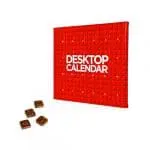 Promotional UK Made Desktop Advent Calendar with chocolates printed with logo or design