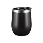 Branded Vacuum Coffee Cup in black with printed logo and presentation box