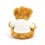 Promotional Victoria 13cm Teddy Bear rear view with printed logo or design on T-Shirt