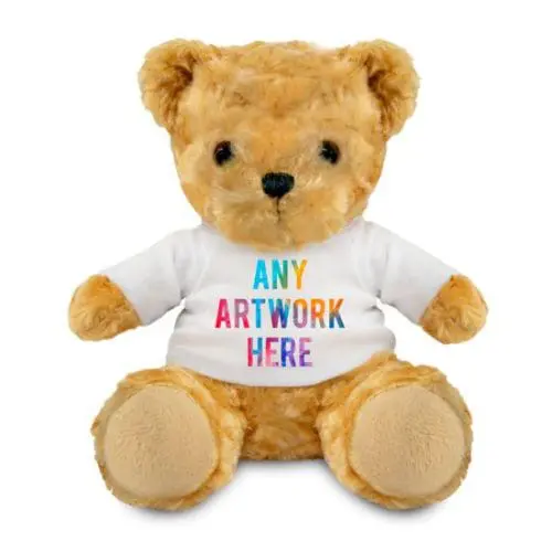 Promotional Victoria 16cm Teddy Bear with printed logo or design on T-Shirt