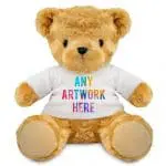 Promotional Victoria 19cm Teddy Bear with printed logo or design on T-Shirt