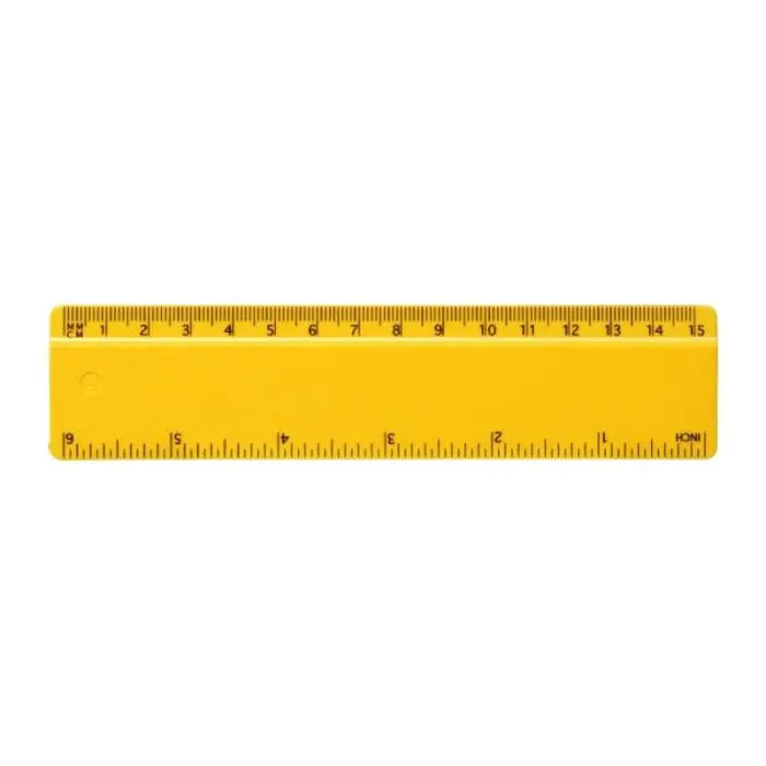 Branded 15cm Branded Ruler in yellow with printed logo or design