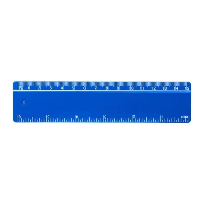 Branded 15cm Branded Ruler in blue with printed logo or design