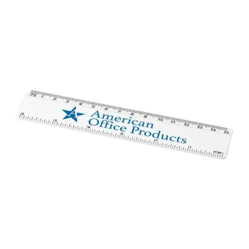 Promotional 15cm Branded Ruler in white with printed logo or design