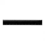 Branded 30cm Branded Ruler in black with printed logo or design