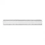 Personalised 30cm Branded Ruler in white with printed logo or design