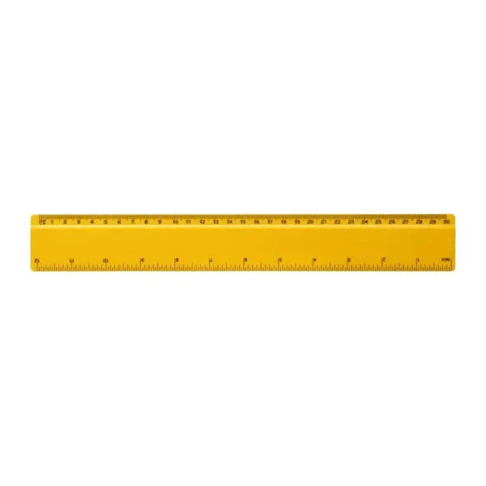 Customised 30cm Branded Ruler in yellow with printed logo or design