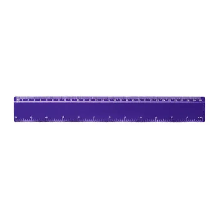 Customised 30cm Branded Ruler in purple with printed logo or design