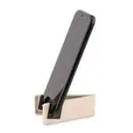 Branded Bamboo Fibre Folding Phone Stand in natural with printed logo or design