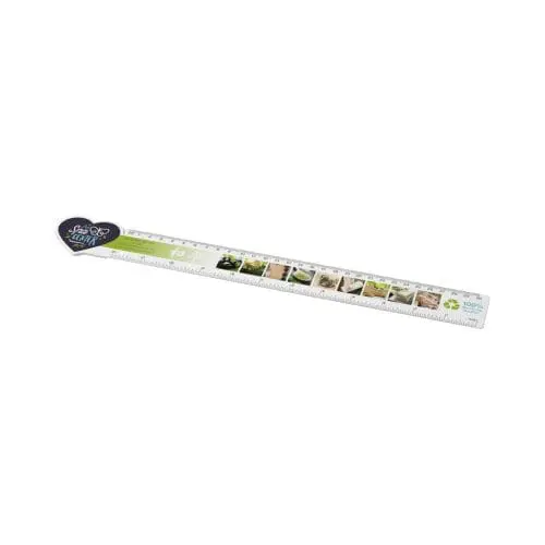 Promotional Heart Shaped Ruler 30cm printed with logo or design