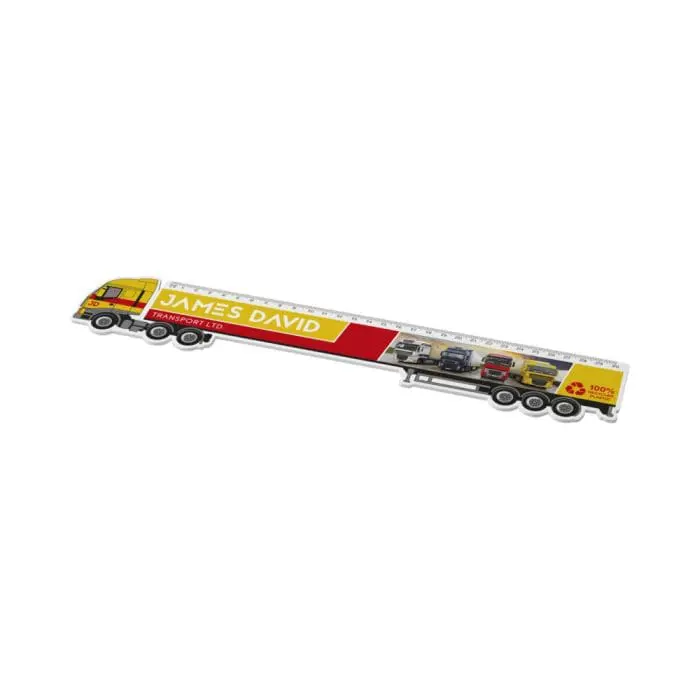 Promotional Lorry Shaped Ruler 30cm with printed logo or design