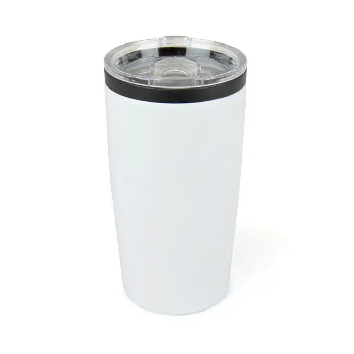 Printed Oakridge Double Walled Steel Tumbler 550ml in white with printed logo or design