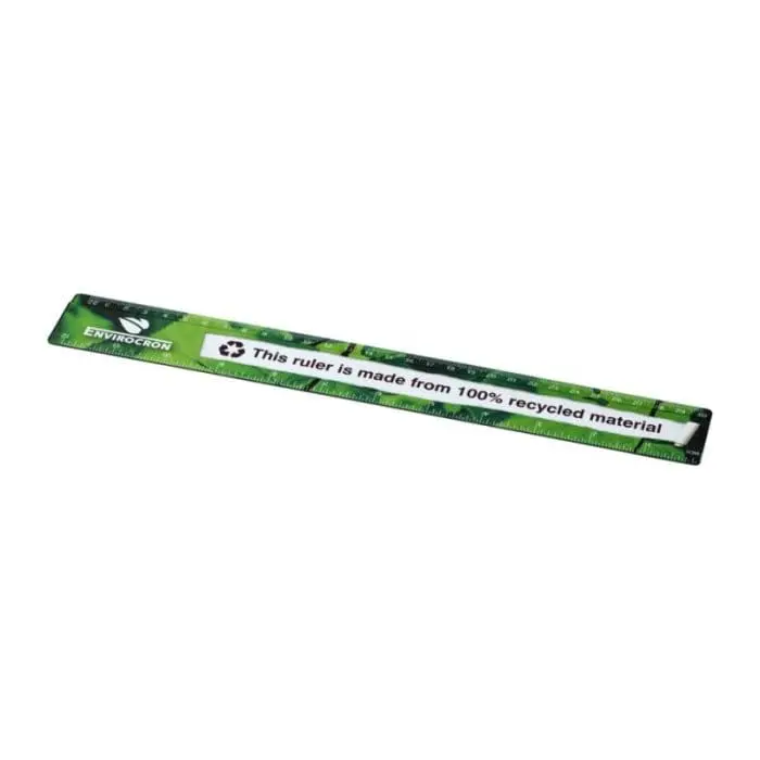 Promotional 30cm Recycled Plastic Ruler with printed logo or design