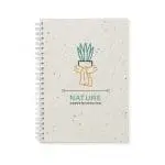 Promotional A5 Seed Paper Wire Bound Notebook printed with logo or design