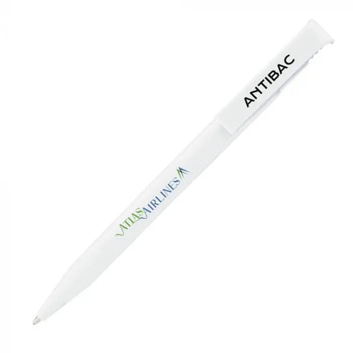 Promotional Calico Anti Bac Ballpen with printed logo or design