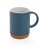 Branded Ceramic Mug with Cork Base 280ml in assorted colours supplied in gift box with printed logo or design