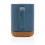 Branded Ceramic Mug with Cork Base 280ml in assorted colours supplied in gift box with printed logo or design