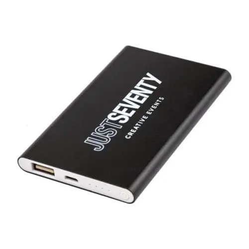 Promotional Lupo 4000mAh Powerbank in black with printed logo or design