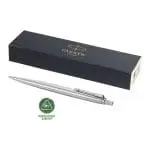 Promotional Steel Parker Jotter Ballpoint Pen in gift box with printed logo or design