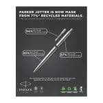 Branded Steel Parker Jotter Ballpoint Pen in gift box with printed logo or design