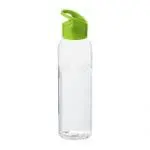 Branded Sky Clear Tritan Bottle 650ml with green lid and printed logo or design