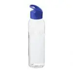 Branded Sky Clear Tritan Bottle 650ml with blue lid and printed logo or design