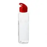 Branded Sky Clear Tritan Bottle 650ml with red lid and printed logo or design