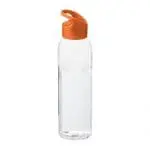 Branded Sky Clear Tritan Bottle 650ml with orange lid and printed logo or design