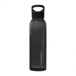 Branded Sky Colour Tritan Bottle 650ml in black with black lid and printed logo or design