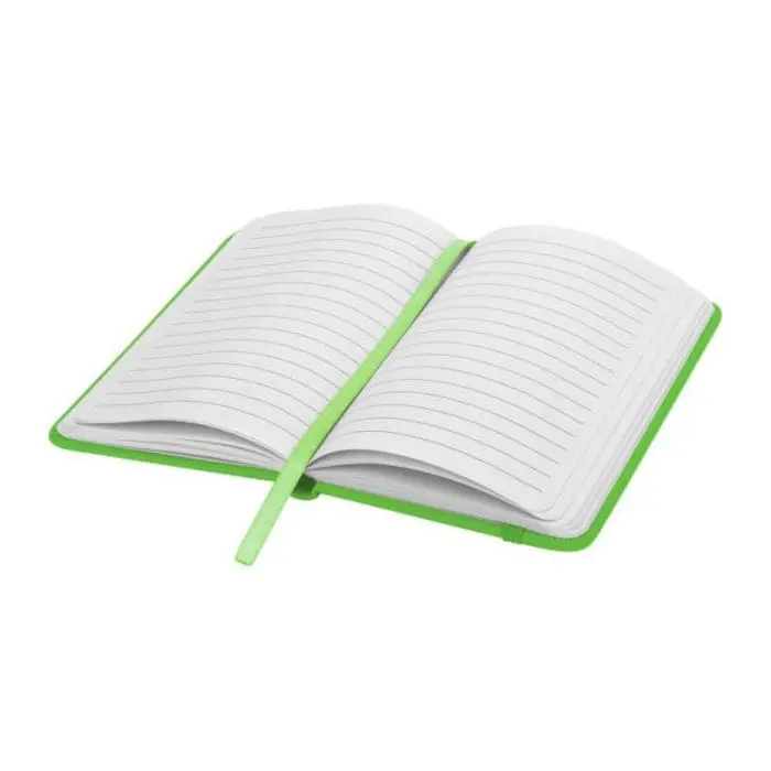 Branded Spectrum Budget A6 Notebook with lined pages and printed logo or design