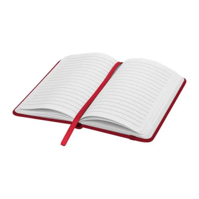 Personalised Spectrum Budget A6 Notebook with lined pages and printed logo or design