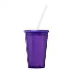 Customised Stadium Double Walled Cup 350ml in assorted colours with straw and printed logo or design