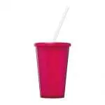 Custom-Branded Stadium Double Walled Cup 350ml in assorted colours with straw and printed logo or design