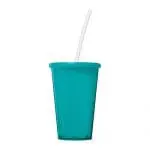 Branded Stadium Double Walled Cup 350ml in assorted colours with straw and printed logo or design