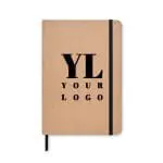 Promotional A5 Recycled Carton Notebook in natural printed with logo or design