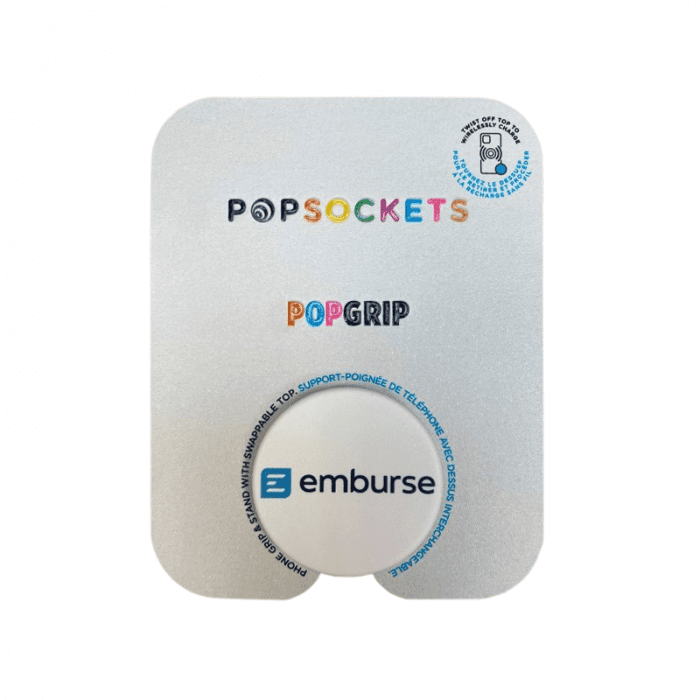 Branded PopSocket Gen 2 in white or black printed with logo or design