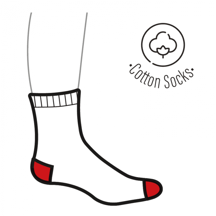 Branded Quarter Socks in assorted colours with printed logo or design