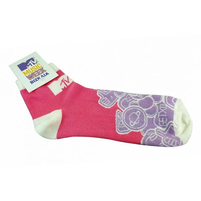 Branded Quarter Socks in assorted colours with printed logo or design