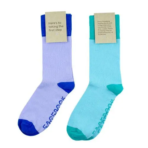 Promotional Classic Crew Branded Bamboo Socks in assorted colours printed with logo or design