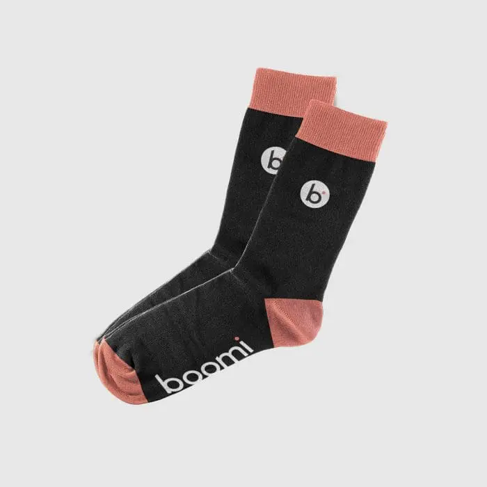 Promotional Classic Crew Branded Bamboo Socks in assorted colours printed with logo or design