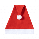 Printed Express Santa Hat in red and white with printed logo or design