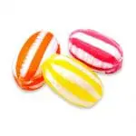 Promotional Individually Wrapped Fruit Sweets in white with printed logo or design