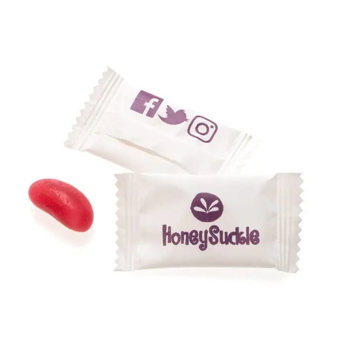 Promotional Individually Wrapped Jelly Beans printed with logo or design