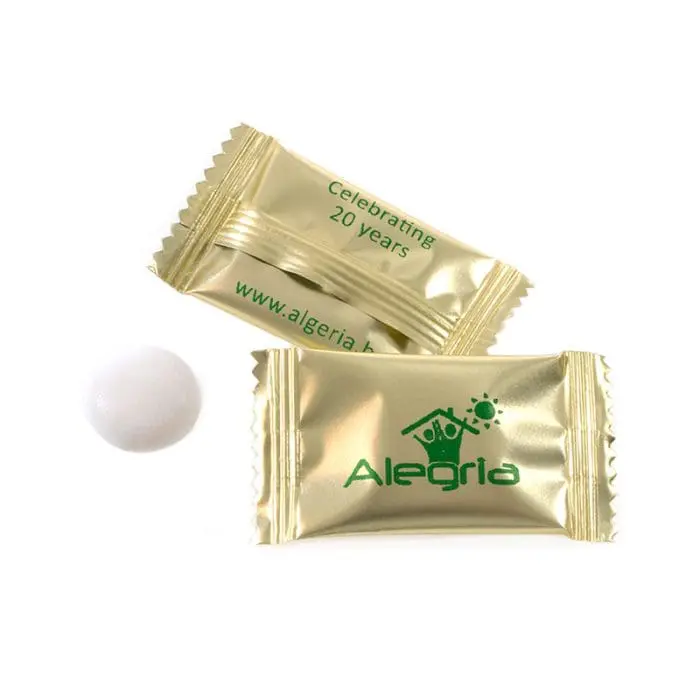 Personalised Individually Wrapped Mint Imperials with printed logo or design