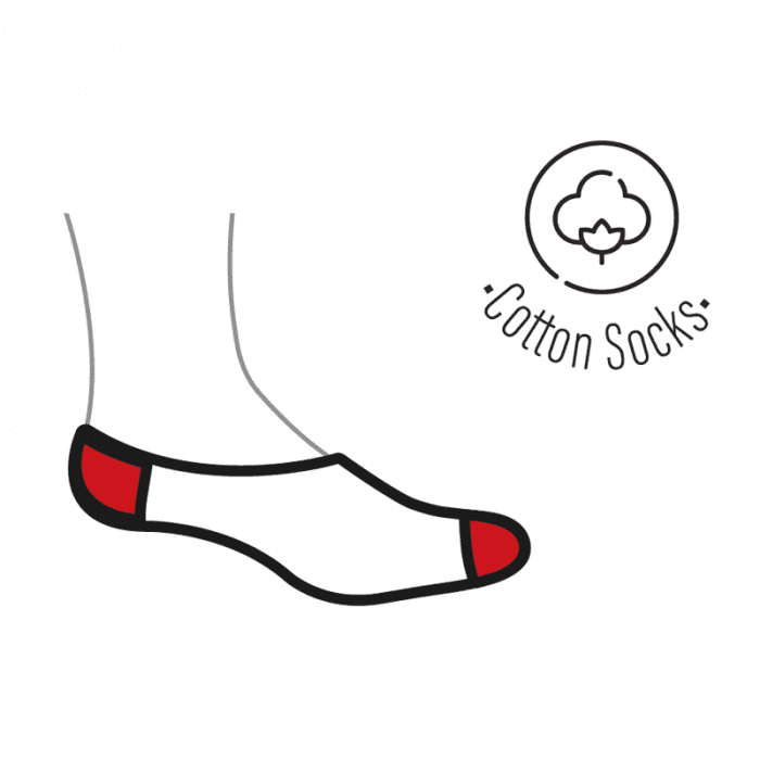 Printed Invisible Socks in assorted colours with printed logo or design