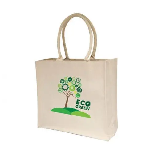 Promotional Laminated Canvas Bag with Gusset 10oz printed with logo or design