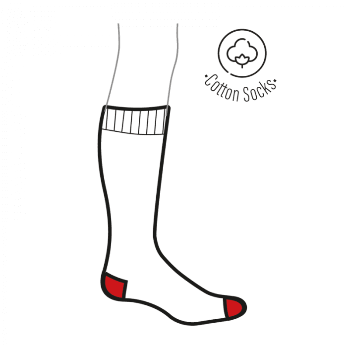 Printed Mid-Calf Dress Socks in assorted colours with printed logo or design