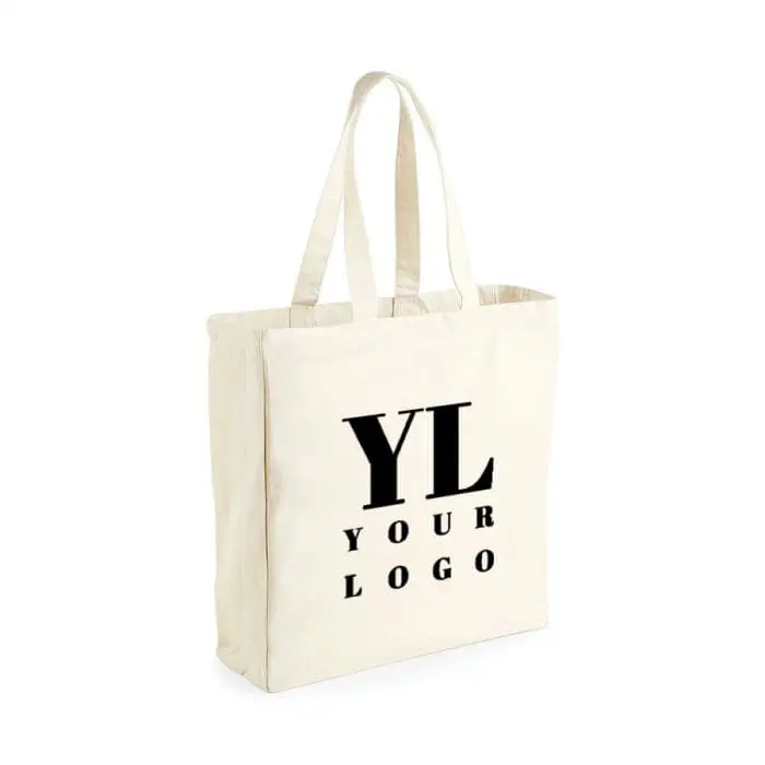 Promotional Natural Cotton Canvas Bag with Gusset 8oz printed with logo or design