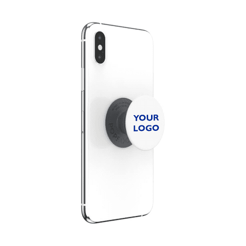 Promotional Original Branded PopSocket in white with printed logo or design