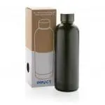 Branded Recycled Impact Steel Vacuum Bottle 500ml with printed logo or design and supplied in cardboard box